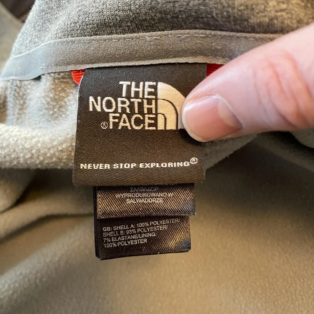 The North Face Canyonlands Jacket Mens 2XL Gray Yellow Fleece Lined Full Zip